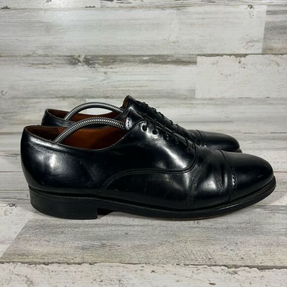 Bostonian Men's Dress Oxford Derby Shoes Shinny‎ Black Leather 11D/B - Picture 1 of 8